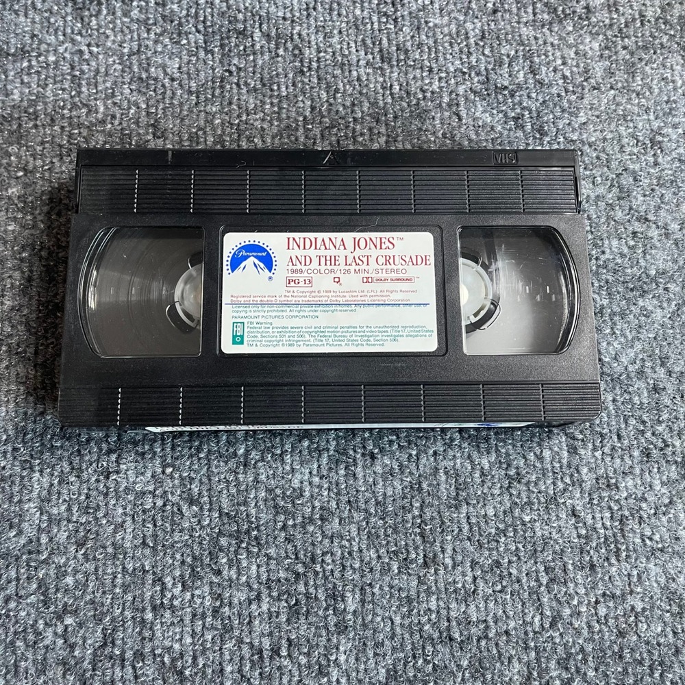 Indiana Jones and the Last Crusade VHS 1989 Paramount Harrison Ford 31859 - Picture 6 of 9